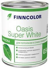 картинка ФИННКОЛОР краска OASIS SUPER WHITE д/потолков  0.9 л (6 шт/уп) от магазина Элемент