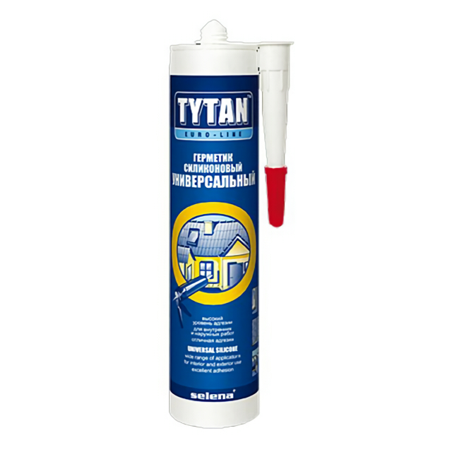 картинка TYTAN Euro-line герметик силикон универсальный белый 290 мл (12шт/уп) от магазина Элемент