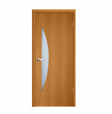 Принцип Дверное полотно со стеклом ЛУНА миланский орех 600х2000мм