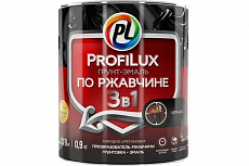 Profilux Грунт эмаль по ржавчине 3 в 1 чёрная  0,9кг (14шт/уп)