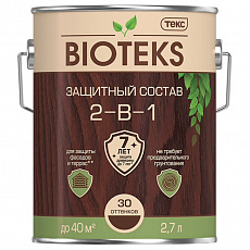 BIOTEKS Состав защитный 2-в-1 (темная рябина)  2,7л (6шт/уп)