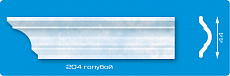 Плинтус потолочный Формат 204ИУ голуб, 2м, 44мм, ламинированный, кор.80шт