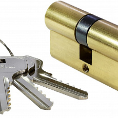 Цилиндр ключевой MORELLI ключ/ключ (60 мм) 60C PG (золото)