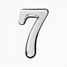Цифра дверная пластик "7" (хром) клеевая основа