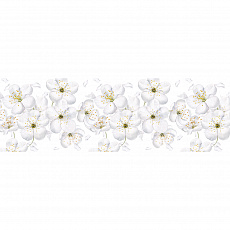 Фартук кухонный АБС-пластик Белые цветы 1,5х600х2000м