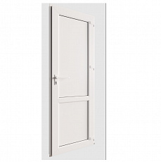 Блок дверной металлопластиковый 2050х600 мм правая глухая (сендвич/сендвич) без ручек и замка