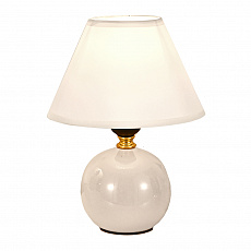 Настольная лампа 18309 WT белый/белый абажур h240 1х60W E27